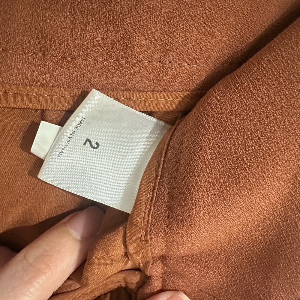 Express Terracotta Pleated Trousers | Women's Size 2 | High-Waist Dress Pants - Picture 5 of 6